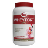 Whey Fort 3w Vitafor Frutas Vermelhas 900g.