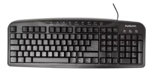 Teclado Pc Usb Computadora Multimedia 107 + 9 Teclas Negro