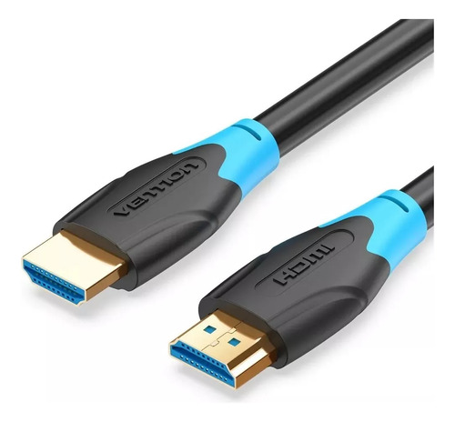 Cable Vention Hdmi 2.0 Certificado Ultra Hd 4k 60hz 2 Metros Blindado - Doble Filtro 18 Gbps Hdr Hdcp Arc - Pc Gamer - Aagbh