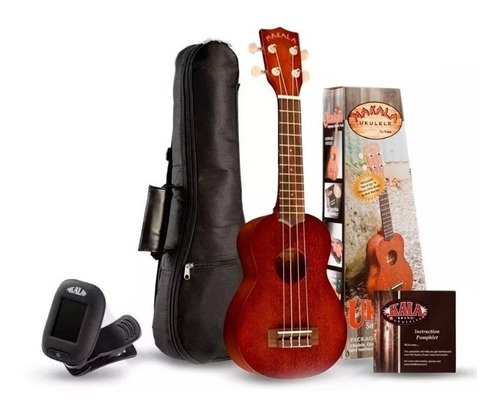 Pack Makala Mk-s Ukelele Soprano Con Funda Y Afinador Pinza