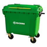 Contenedor De Basura Plastico Verde 660 Lts./ Eiproltda.