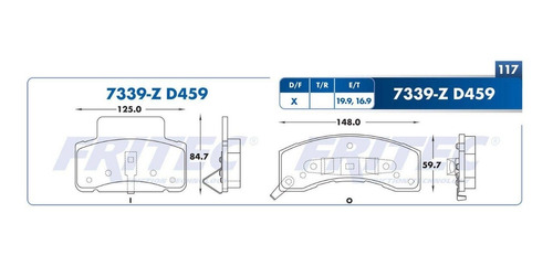 Pastillas Freno Tahoe Silverado C1500 C2500 C3500 1990-2000 Foto 3