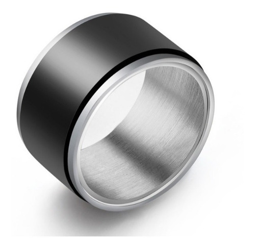 Anillo De Hombre Titanio Black And Silver Titan Moda 2020