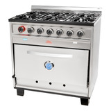 Cocina Industrial Tecnocalor 87cm 6 Hornallas Horno Pizzero