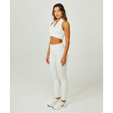 Calça Legging Costas Dupla Seamless Off White Alto Giro