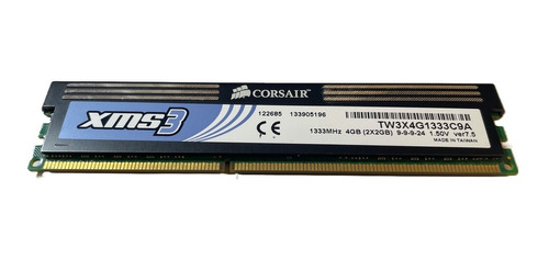 Memoria Ram Ddr3 2gb 1333 Corsair Xms3 Black 10600 Pc Gamer