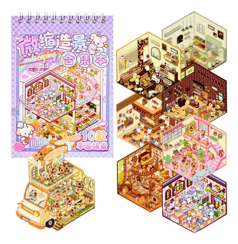 Libreta Sticker Pegatina Decora Habitación Miniatura 10pz F