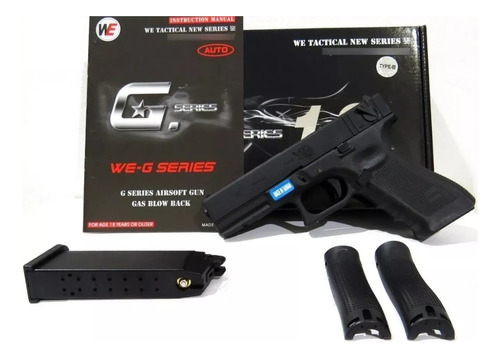 Pistola Airsoft Glock 18c Marca We Blowback Full-auto/semi 