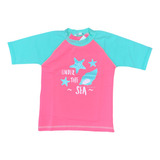 Malla Kids Remera Manga Corta Proteccion Solar Uv50 Naranjo