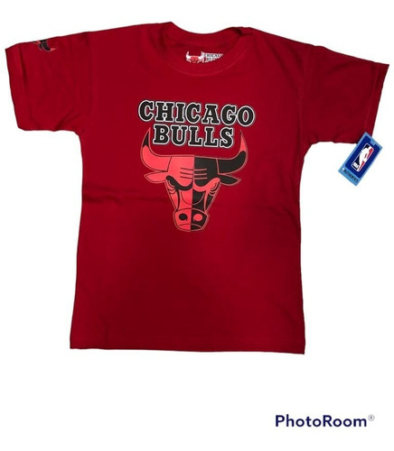 Camiseta Chigaco Bulls Para Niños Nba - Roja
