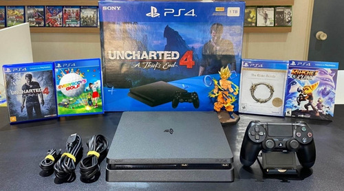 Videogame Combo Sony Playstation 4 Slim 1tb Hdr Original Sony C/ Jogos Brindes À Pronta Entrega Envio Rápido 