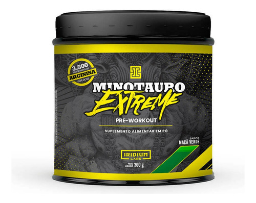 Minotauro Extreme Pré Treino - 300g Sabor Maçã Verde