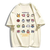 Polera De Manga Corta De Algodón Puro Kirby Kuromi Graffit