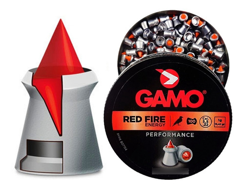 Balin Gamo Red Fire X100 5.5 Mm Caza Penetración Punta Swat