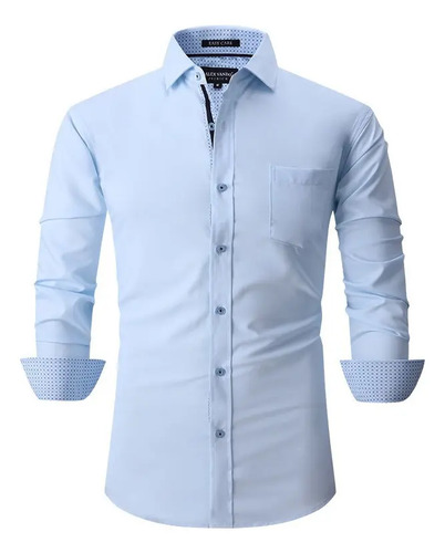Camisa Manga Larga Fibra Bambú Color Liso