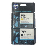 Cartuchos Hp 712 Negro 80ml + 712 Amarillo-yellow Original