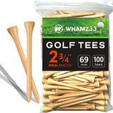 Tees Whamz33 W De Golf Profesionales 100 Unidades Bambu 