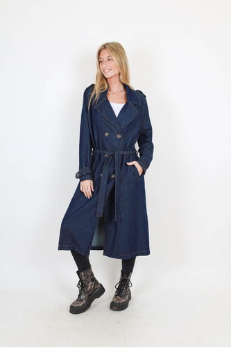 Trench De Jean Para Mujer