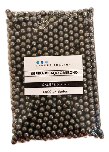 Esfera 6mm Bbs Airgun Aço Carbono Co2 Munição - 1000 Un