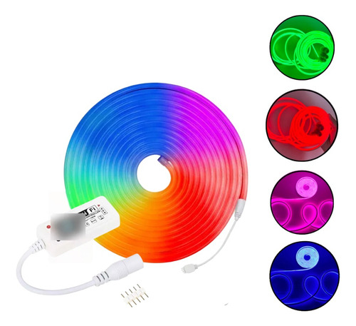 Fita Led Flexível Rgb Neon + Controlador Wifi Led Rgb App 