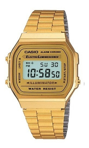 Reloj Casio A168wg Unisex Retro Dorado Digital / Lhua Store