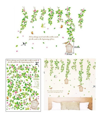 Vinilo Adhesivo Decorativo Para Pared Ramas Arboles Paisajes