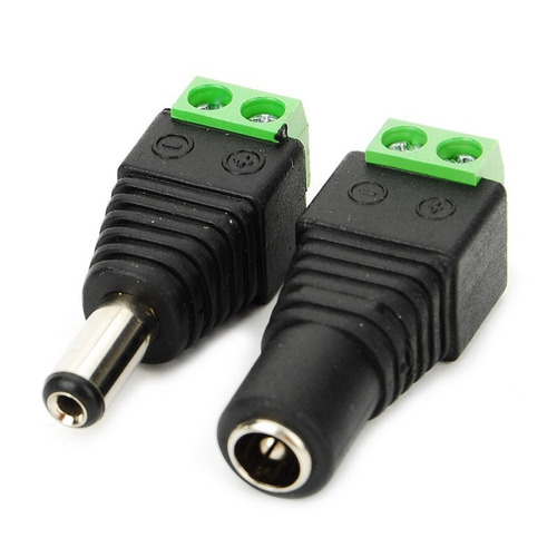 Par Conector Dc Hembra Y Macho De Poder Cámaras