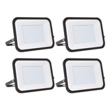 Reflector Led 200w Luz Fria Pack X 4 Ip65 Slim P