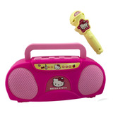 Boom Box Infantil Karaoke Hello Kitty Com Microfone -candide