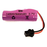 Bateria Carrinho Rc 4x4 14500 3.7v 500mah Plug Sm2p