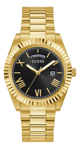 Reloj Dorado Hombre Marca Guess Mens Dress Color De La Correa Dorado