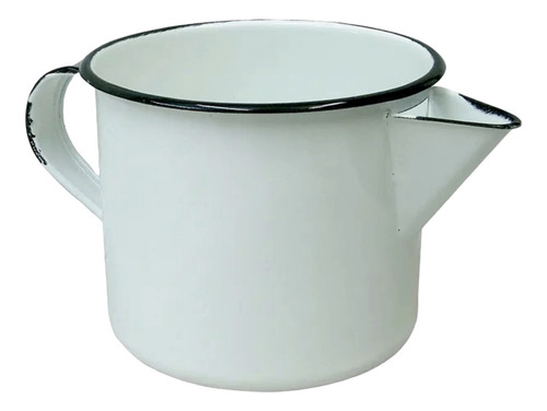 Caneca Esmaltada Leiteira Nr 12 1 Litro C/ Bico Metallouça 