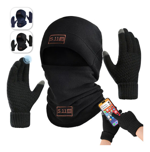 3en1 Gorro Bufanda Guantes Cuello Invierno Para Frío Unisex