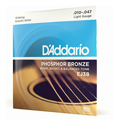 D'addario Guitar Strings Acoustic Guitar Strings Phosphor