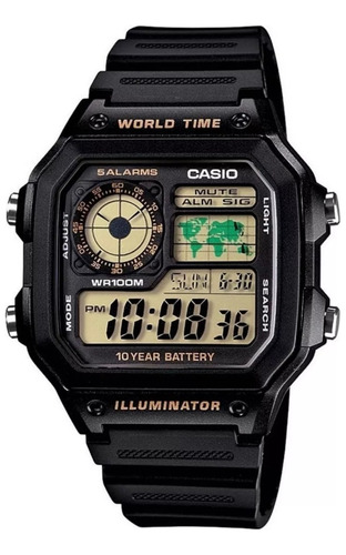 Reloj Pulsera Casio Collection Ae-1200 Oficial 