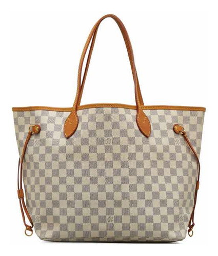 Bolso Louis Vuitton Neverfull Mm Tote Lona Beige