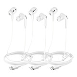 Pack 3 Audifonos Cable Para iPhone Auriculares Lightning 