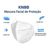 Kit 10 Máscaras Kn95 Proteção 5 Camadas Pff2 Ca 44582 Cor Branco