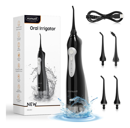 Irrigador Dental De Agua Inalámbrico Avanzado Con Usb-negro