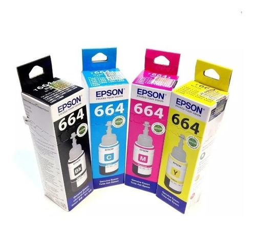 Tinta Original Epson Pack X4 L395 L375 L380 En Caja Cerrada