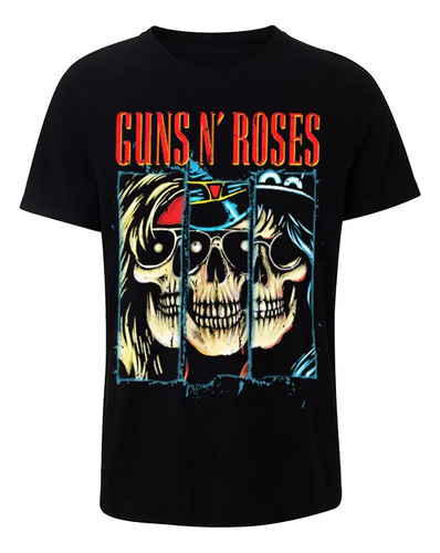 Playera Algodon Axl Rose Banda Rock Guns N' Roses Calaveras