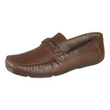 Zapato Casual Para Hombre Castalia Canela De Piel 430-92