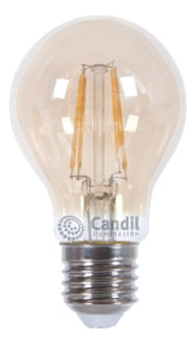 Lámpara Filamento Led Bulbo Vintage E27 4w Clara - Candil Color De La Luz Blanco Cálido 220v