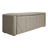 Calçadeira Baú Solteiro Minsk P02 90 Cm Para Cama Box Suede