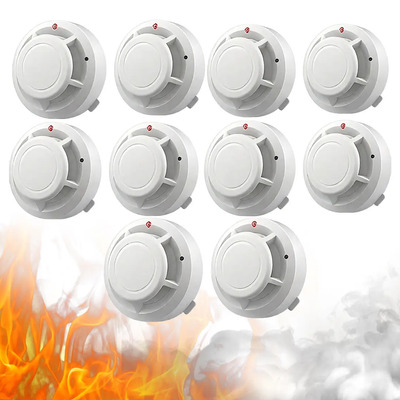 Detector De Humo Con Alta Cobertura Y Alarma +Sonido 10pcs，Detector de Humo，alarma de incendio，Detector de monóxido de carbono，Alarma acústica， Detector de Humo，Paquete de 10 Detectores de Humo y Mon | Envío gratis