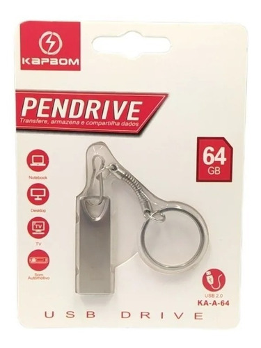 Pen Drive 64gb Original Metal Usb Pendrive Pc Notebook C/ Nf