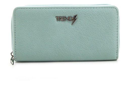 Billetera  Trendy Pu Original Mujer Diseño Cierre Tricolor!!