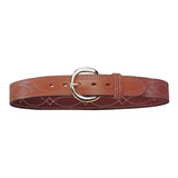 Bianchi B12 Fancy Stitched Belt, 1,5 De Ancho, Acabado Tosta