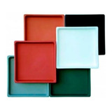 Plato De Plastico Cuadrado Maceta Matri Cubo 40x40 Base