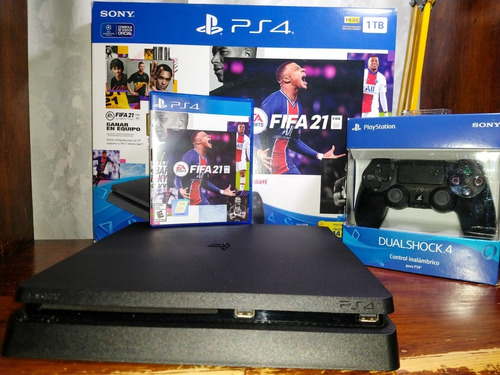 Sony Playstation 4 De 1 Tb + Fifa 21 Color Negro Azabache